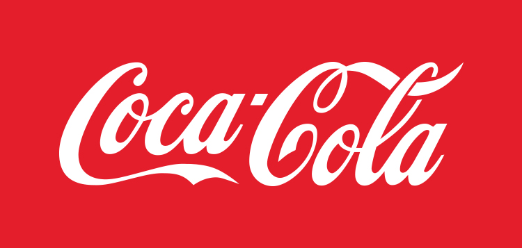 Logotipo actual de Coca-Cola: la palabra Coca-Cola en blanco con tipografía Spencerian sobre fondo rojo